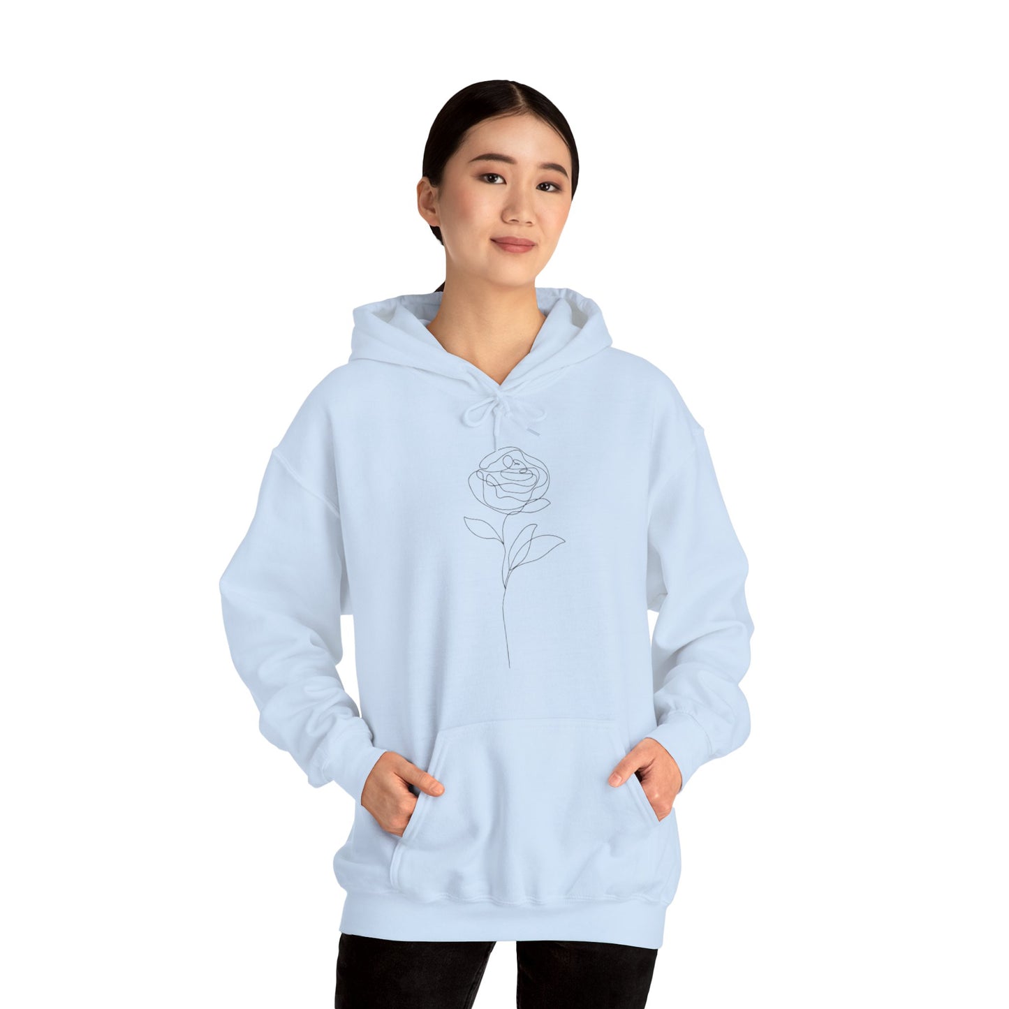 Rose Artwork Unisex Heavy Blend™ Hooded Sweatshirt