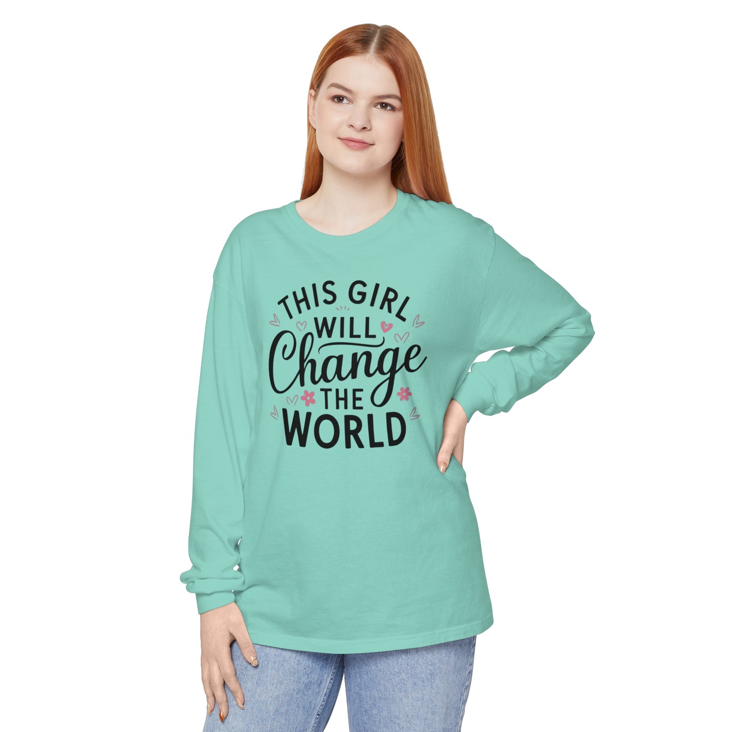 This Girl Garment-dyed Long Sleeve T-Shirt