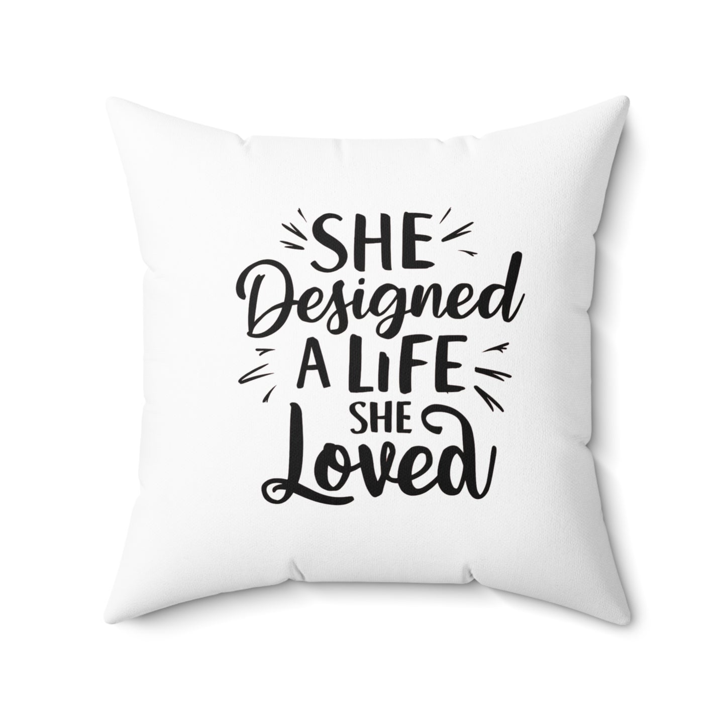 She designed  Spun Polyester Square Pillow