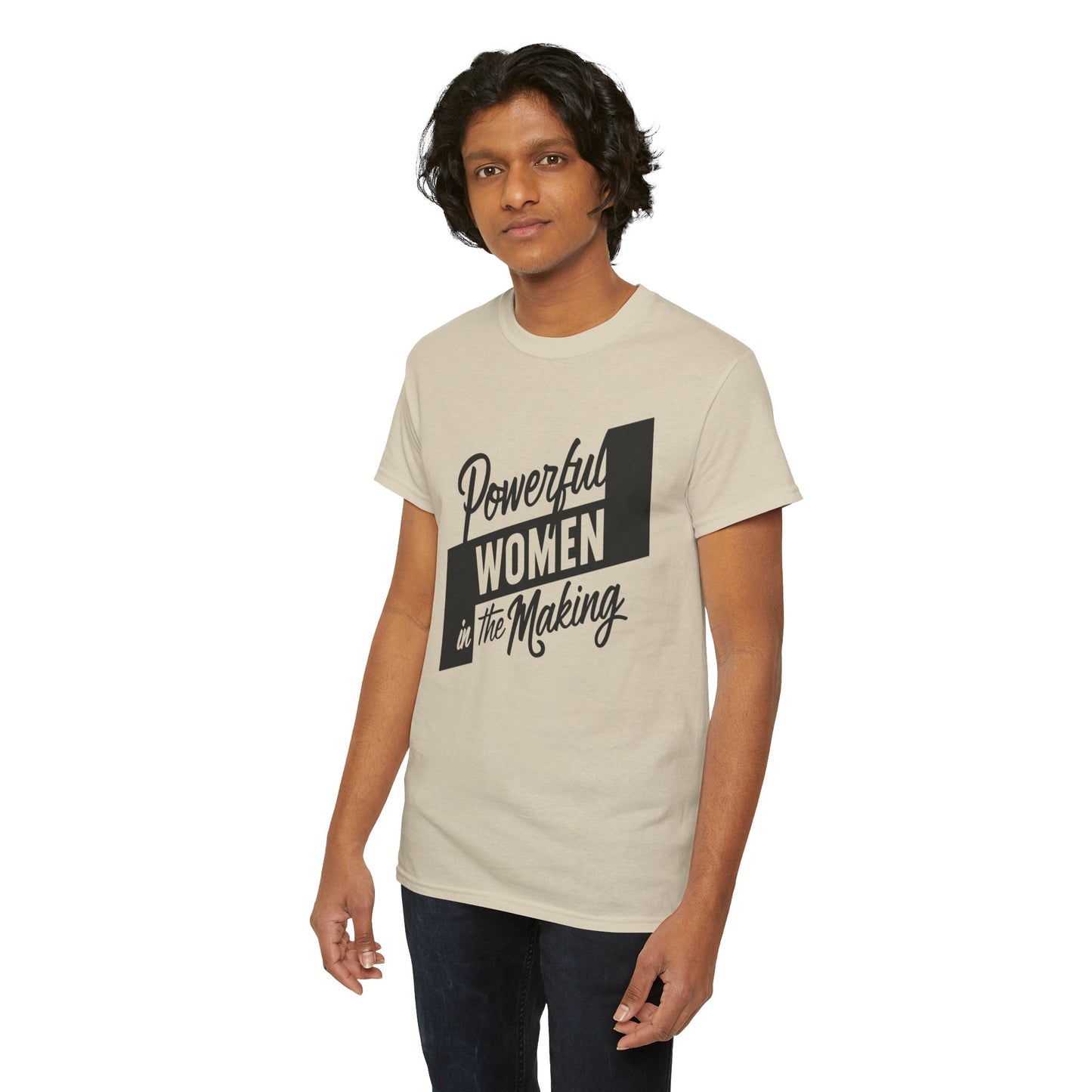 Powerful Women Printed T Shirt with Hearts