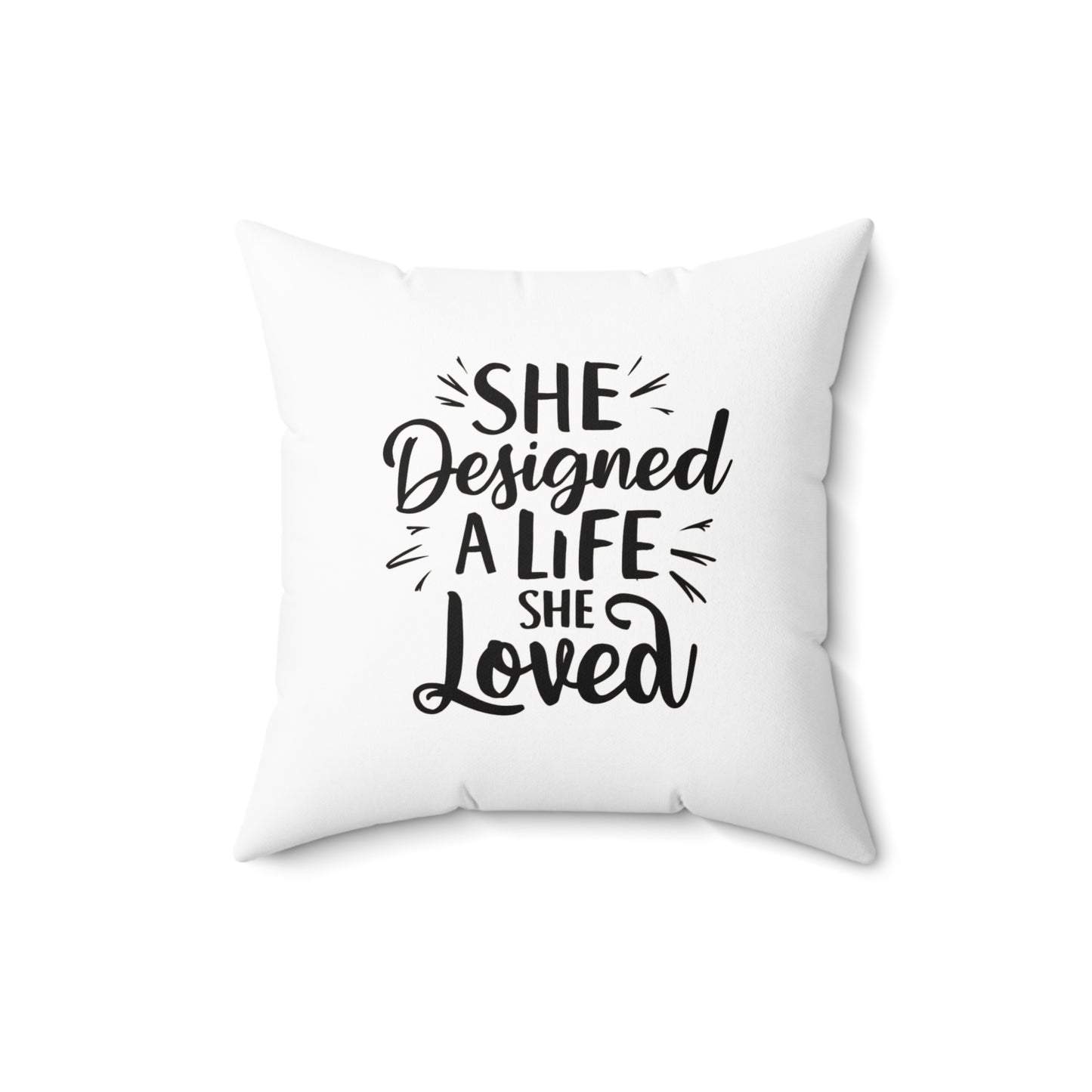 She designed  Spun Polyester Square Pillow