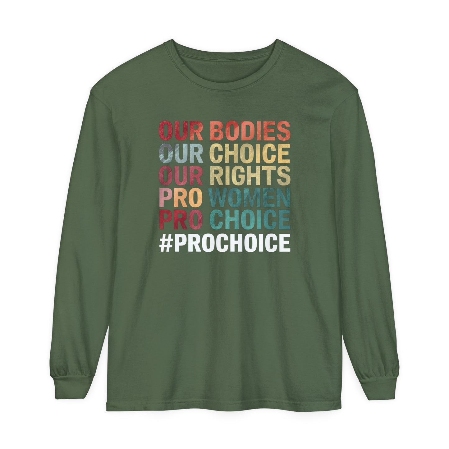 Our Bodies Women Garment-dyed Long Sleeve T-Shirt