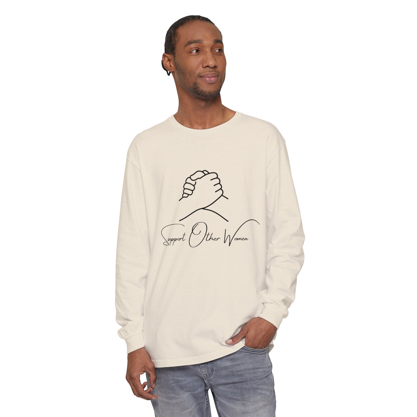 Support Other women Women Garment-dyed Long Sleeve T-Shirt