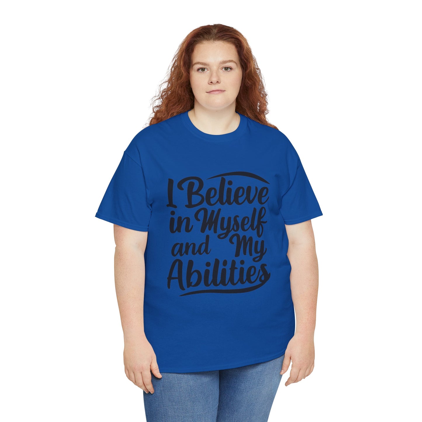 I Believe Printed T Shirt with Hearts