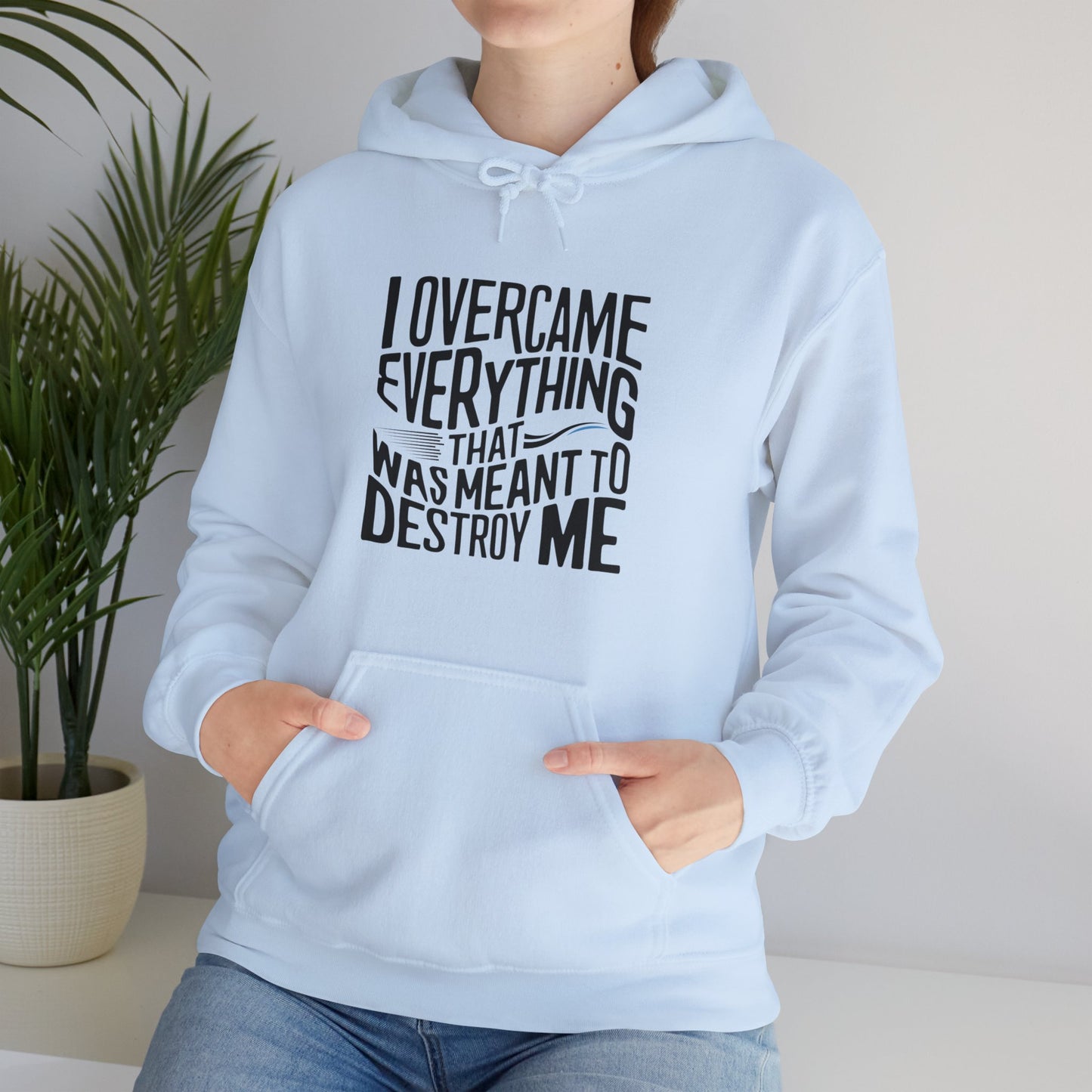 I Overcame Printed Unisex Heavy Blend™ Hooded Sweatshirt