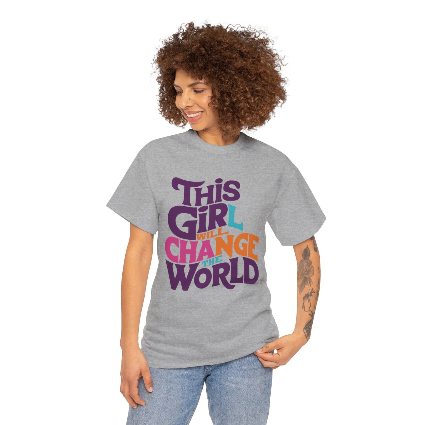 This Girl Printed  T Shirt with Hearts