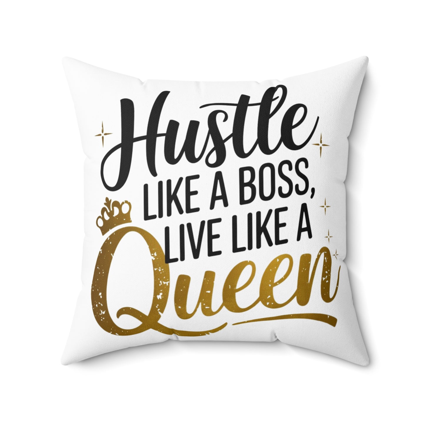 Hustle Spun Polyester Square Pillow