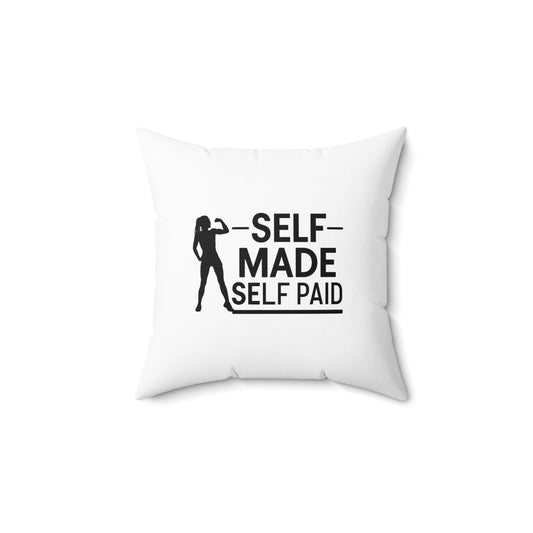 Self Made  Spun Polyester Square Pillow