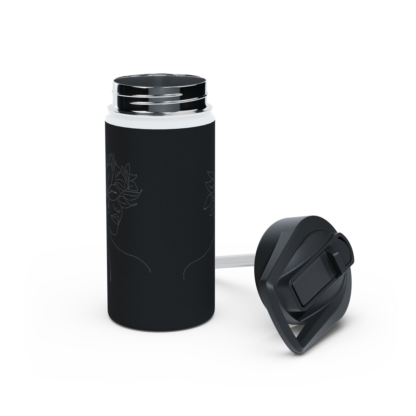 Women Stainless Steel Water Bottle, Standard Lid