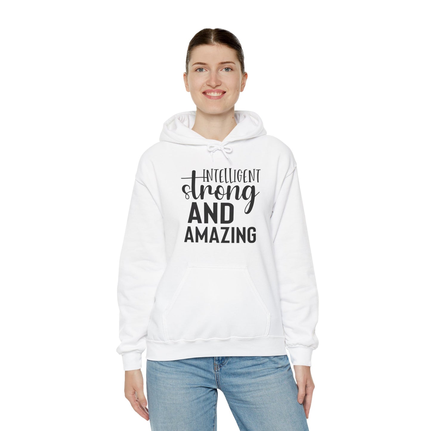 Intelligent Strong And Amazing Unisex Heavy Blend™ Hooded Sweatshirt