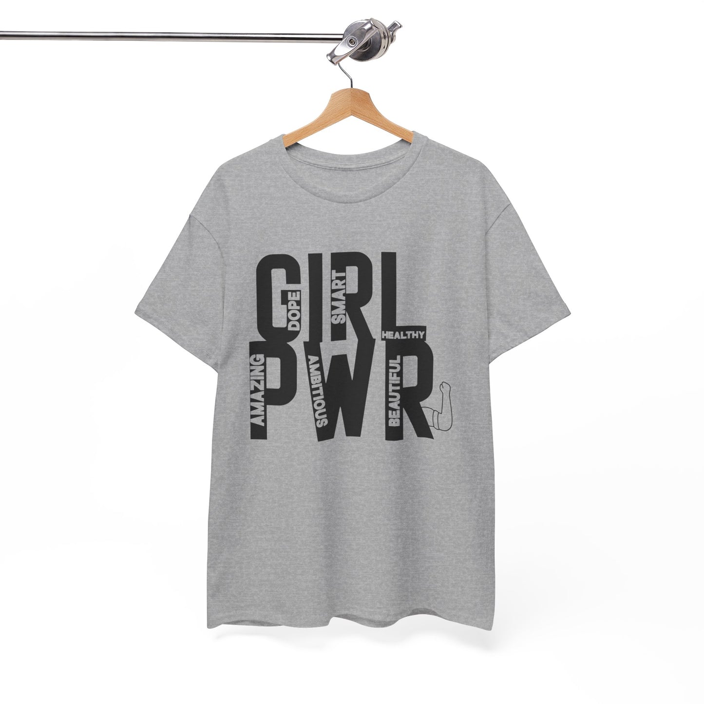 GIRL PWR Printed T Shirt with Hearts
