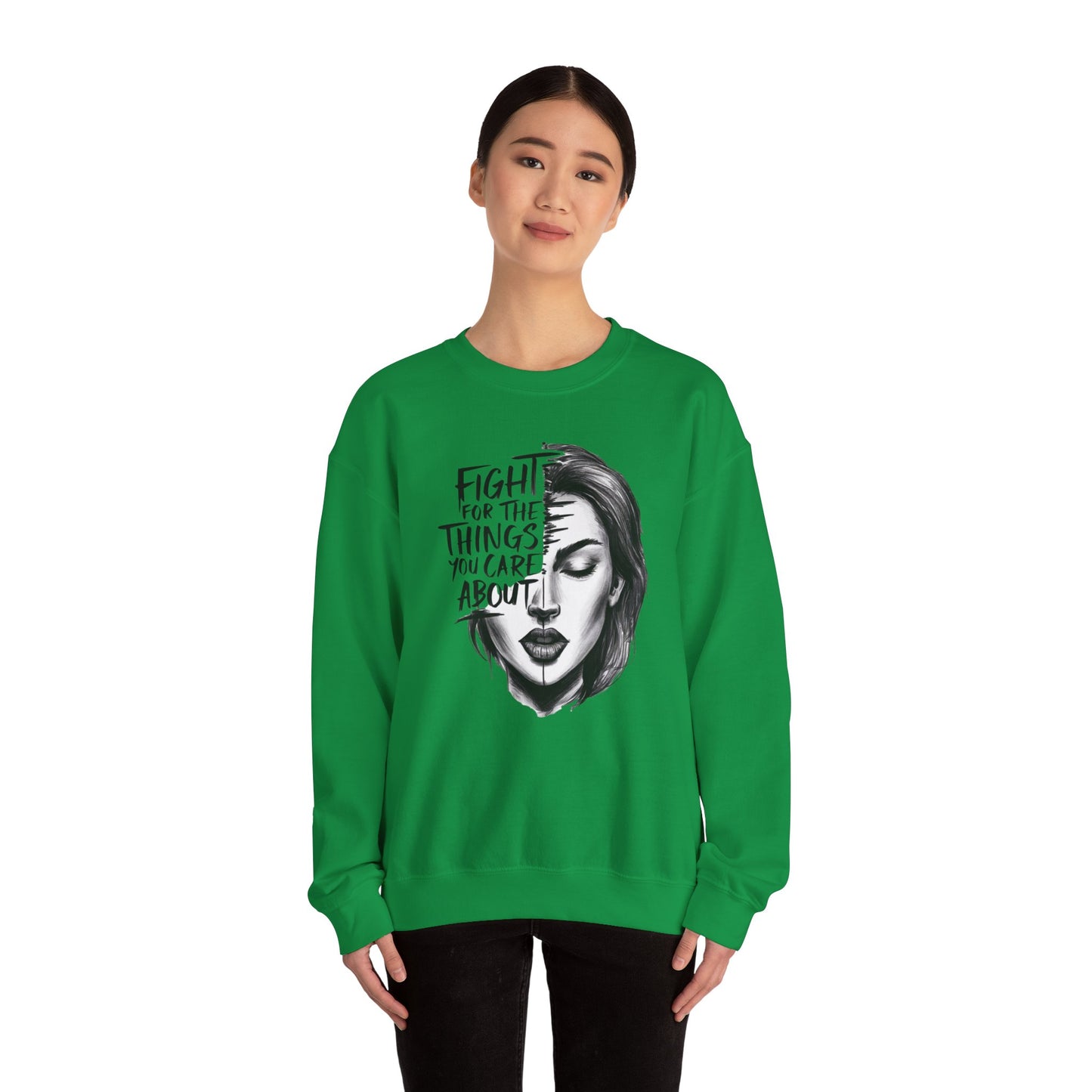 Fight For The Things You Care About Unisex Heavy Blend™ Crewneck Sweatshirt