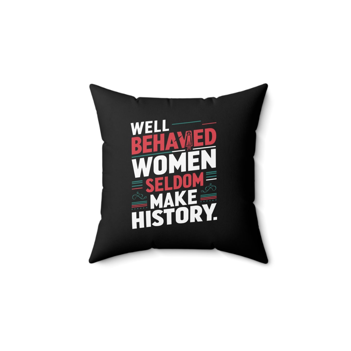 Well Behaved Spun Polyester Square Pillow