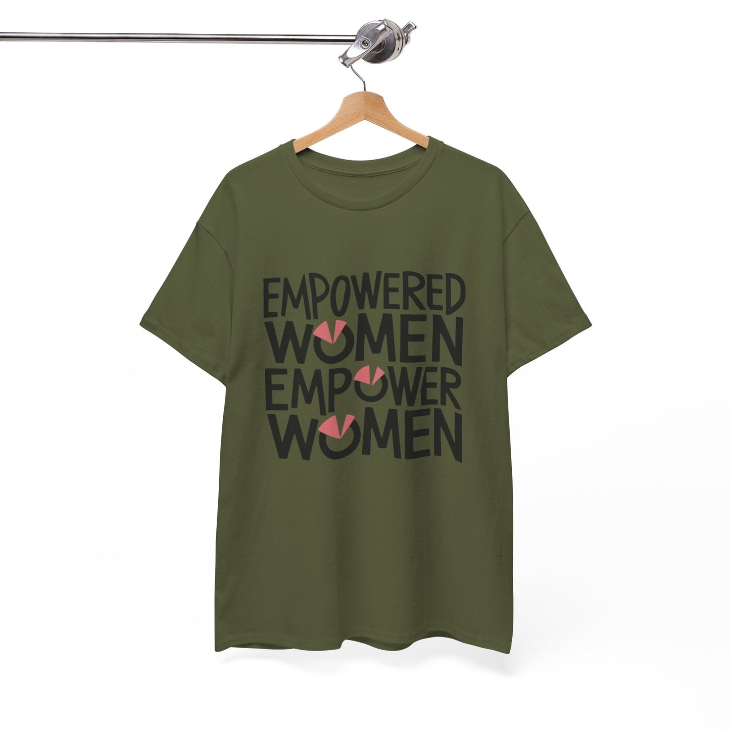 Empowered Printed T Shirt with Hearts
