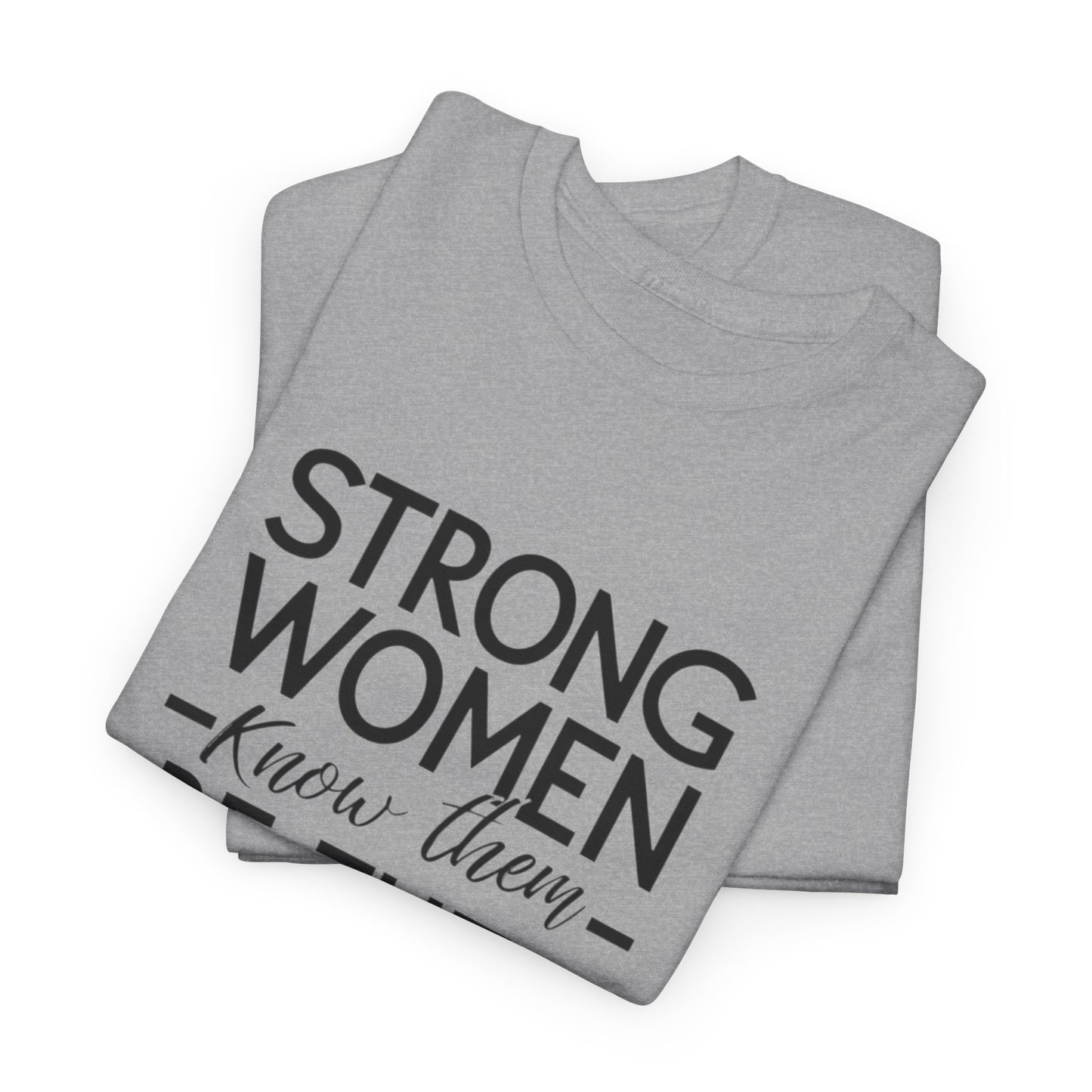 Strong Women Printed T Shirt with Hearts