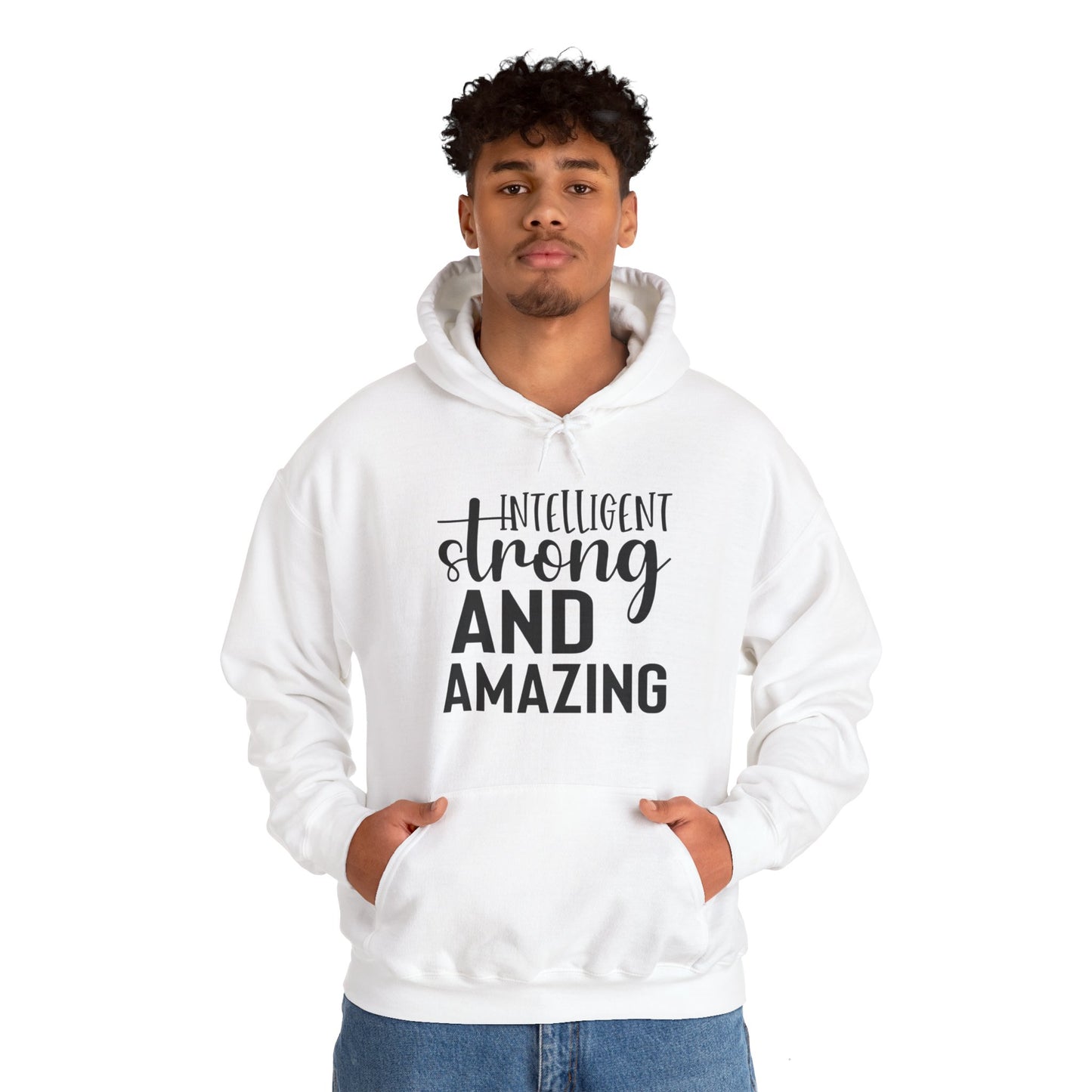 Intelligent Strong And Amazing Unisex Heavy Blend™ Hooded Sweatshirt