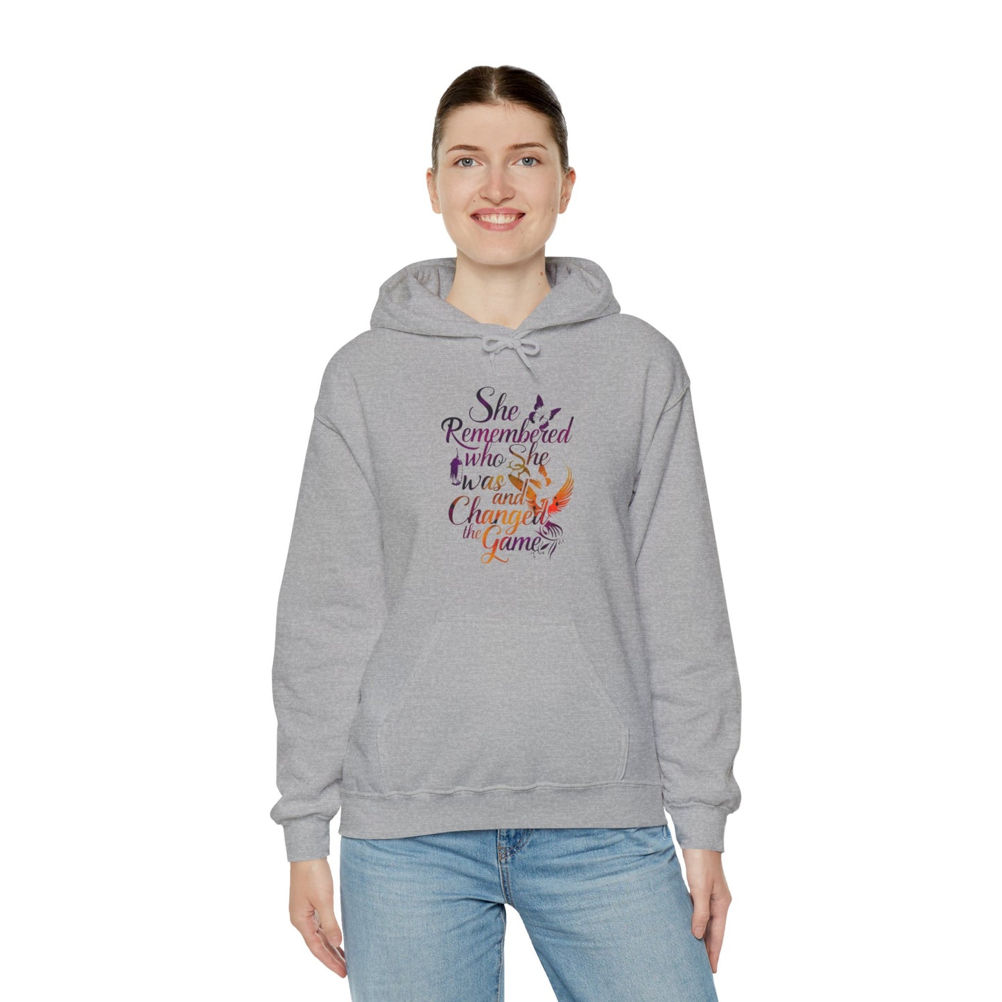 She Remembered Printed Unisex Heavy Blend™ Hooded Sweatshirt