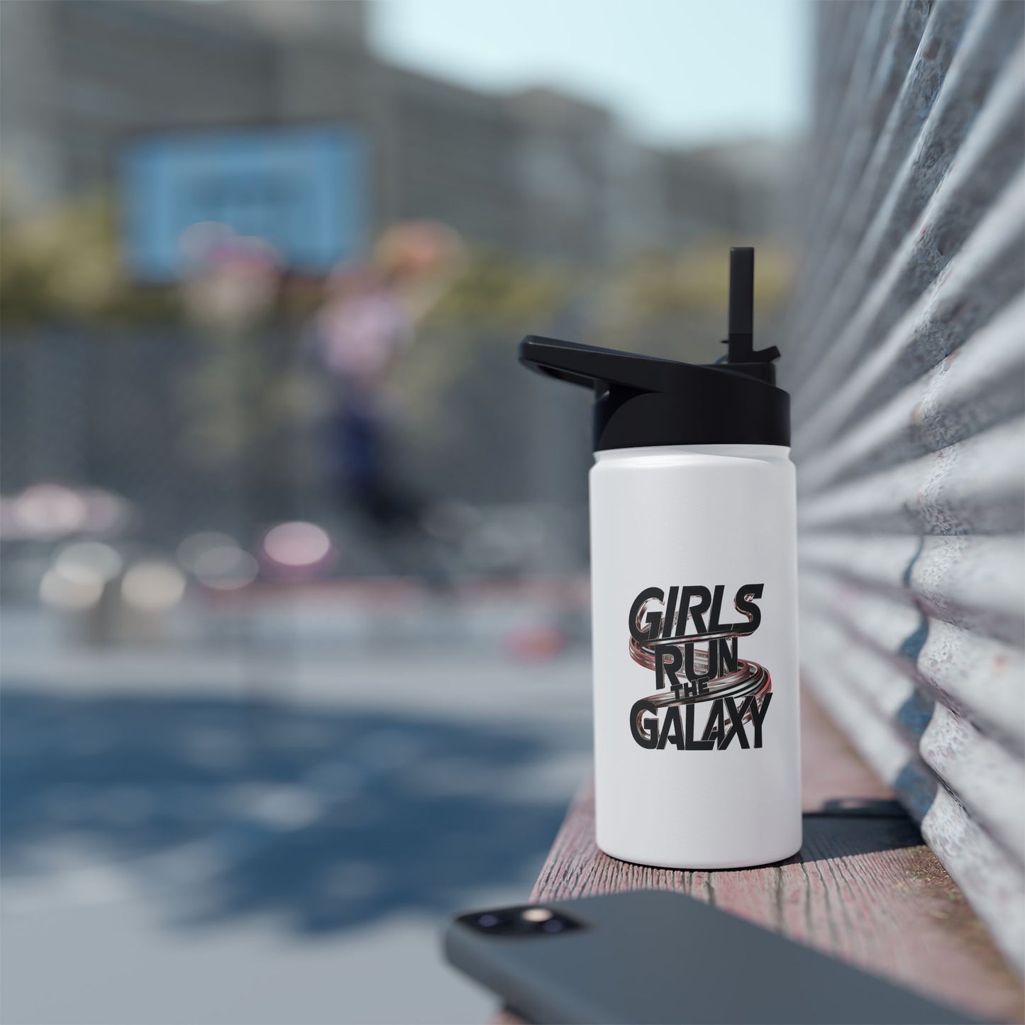 Girls Run  Stainless Steel Water Bottle, Standard Lid