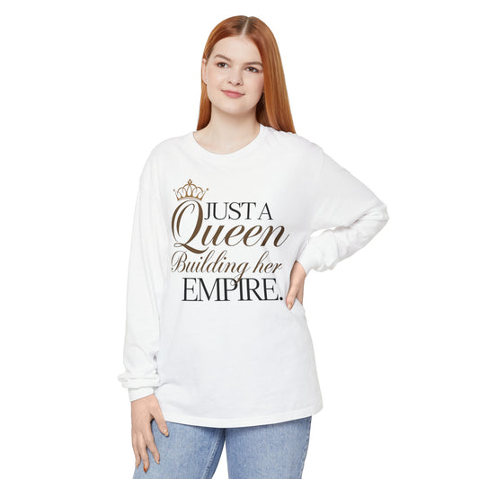 Just A Women Garment-dyed Long Sleeve T-Shirt