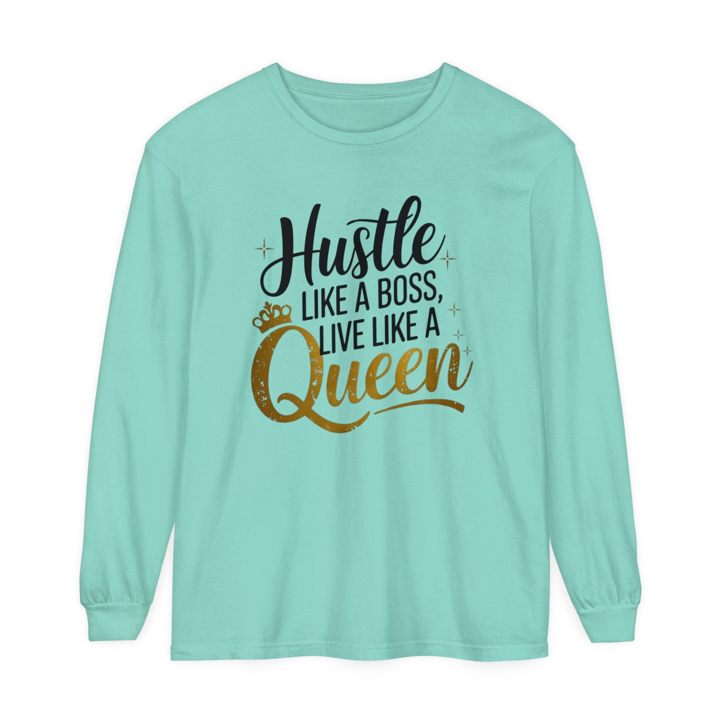 Hustle Women Garment-dyed Long Sleeve T-Shirt