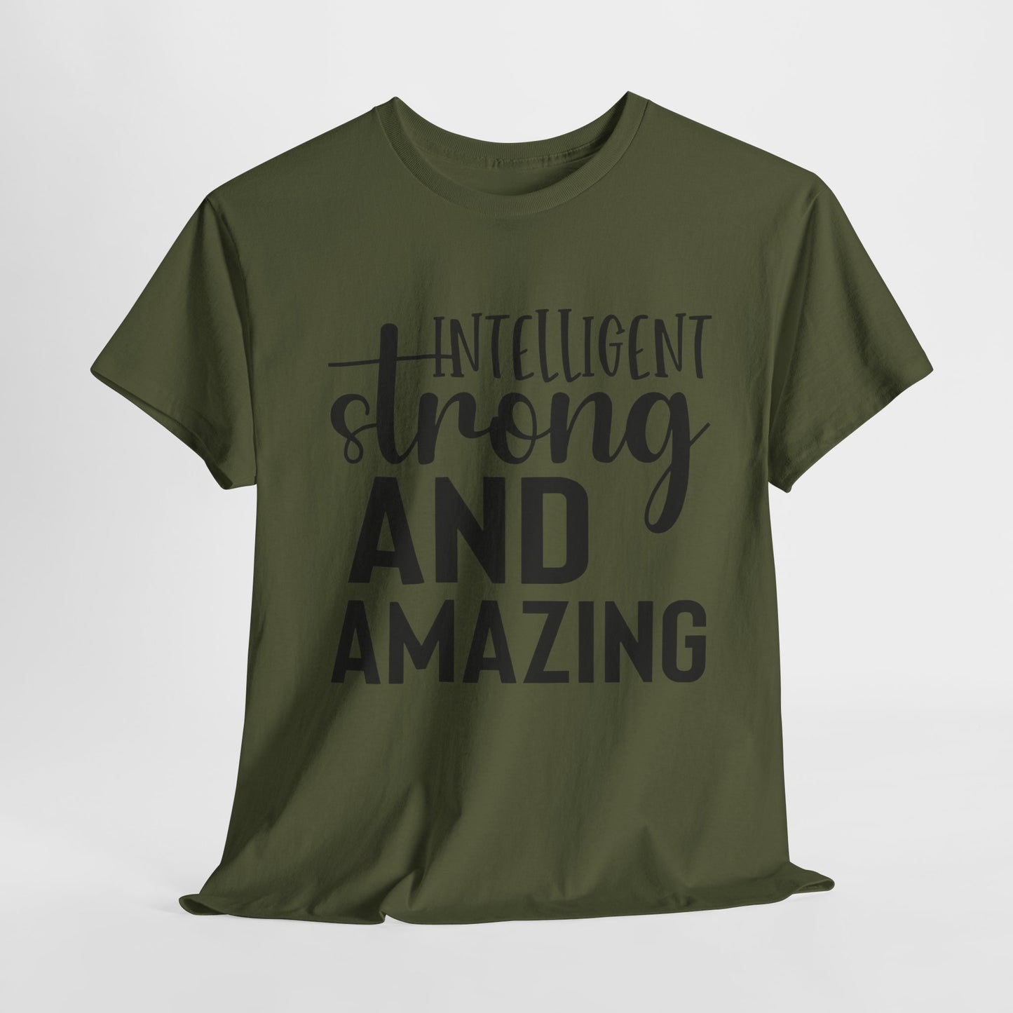 Intelligent Strong Printed T Shirt with Hearts