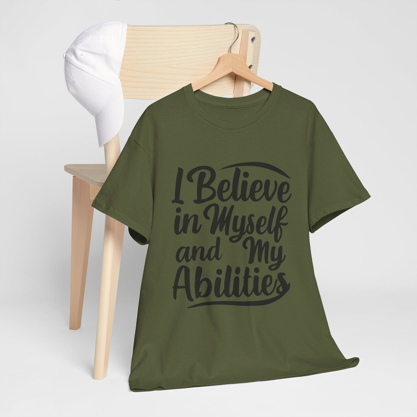 I Believe Printed T Shirt with Hearts