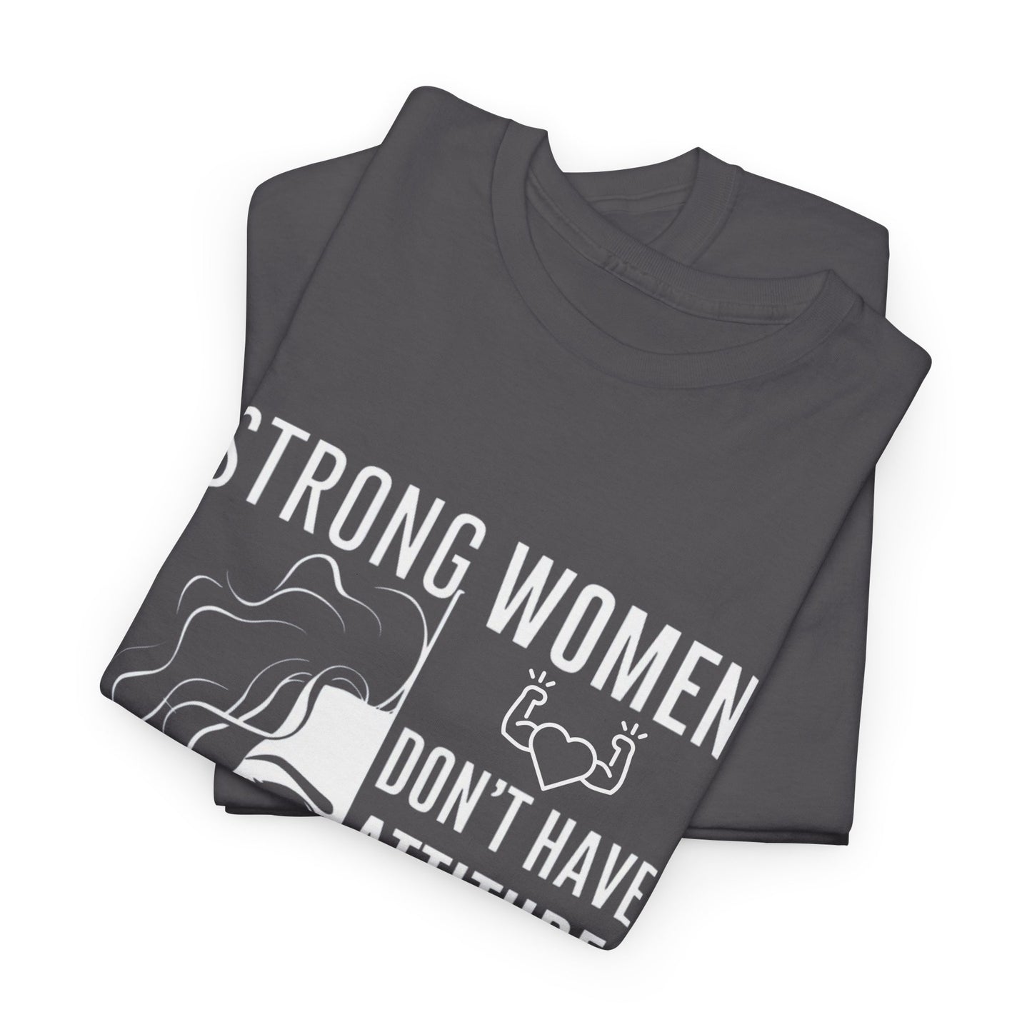 Strong Women Printed T Shirt with Hearts