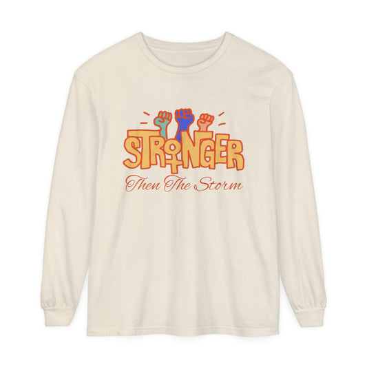stronger than the Women Garment-dyed Long Sleeve T-Shirt