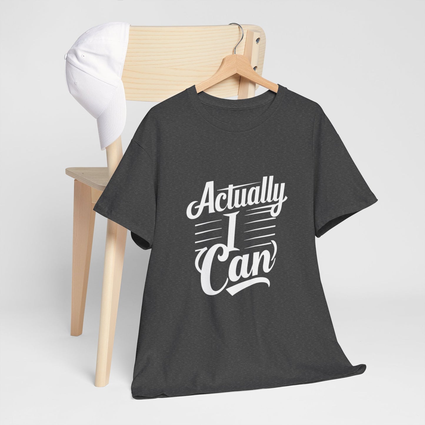 Actually I Can Women Heavy Cotton Tee