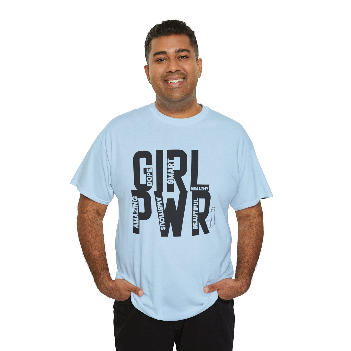 GIRL PWR Printed T Shirt with Hearts