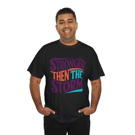 Stronger Then  Printed T Shirt with Hearts