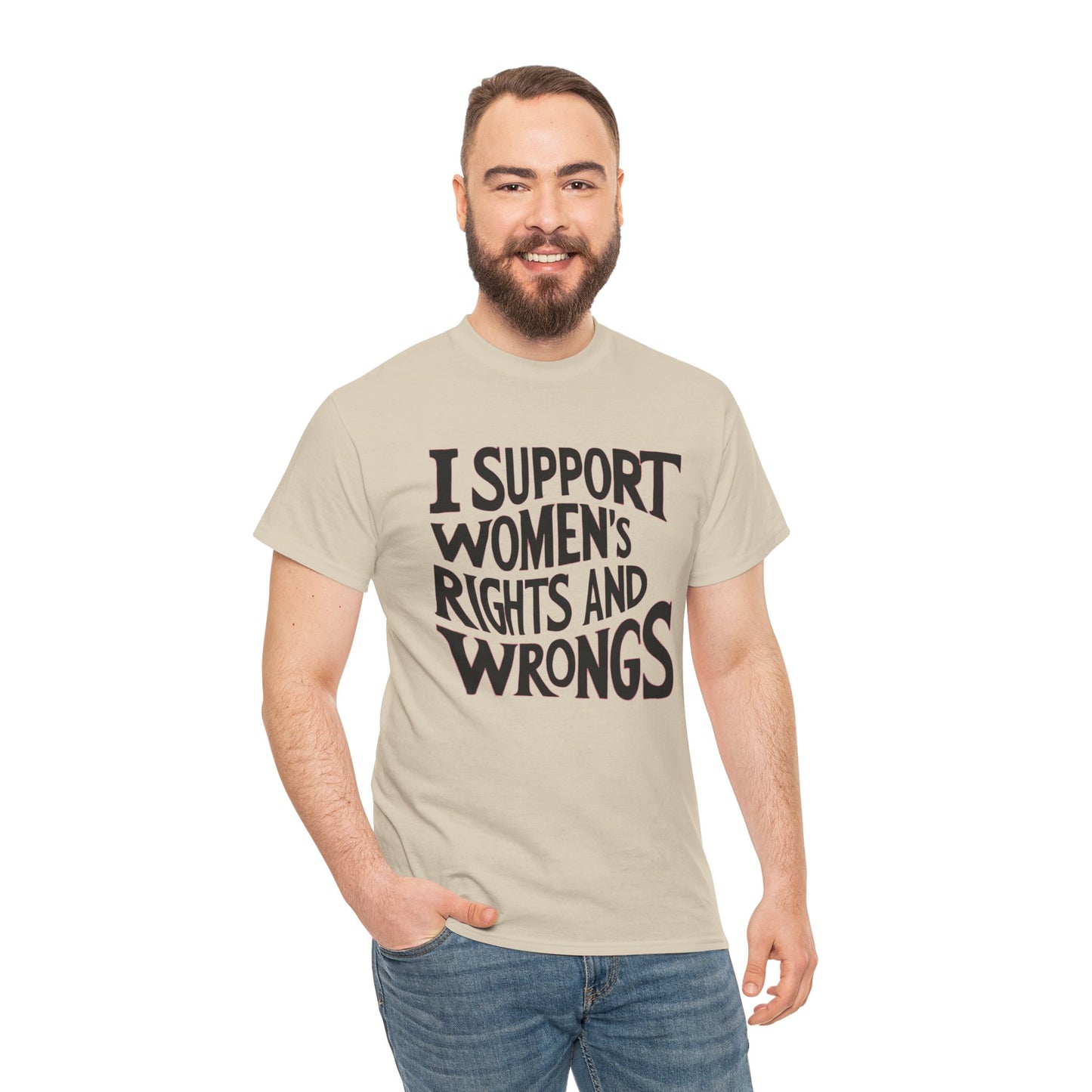 I Support Printed T Shirt with Hearts