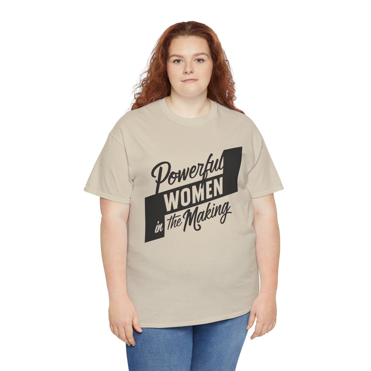 Powerful Women Printed T Shirt with Hearts