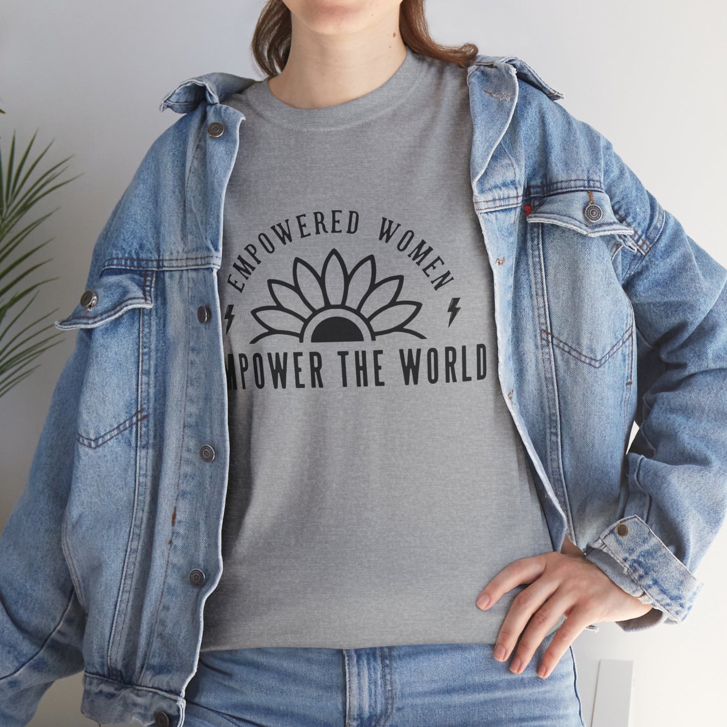 Empowered Women Printed T Shirt with Hearts
