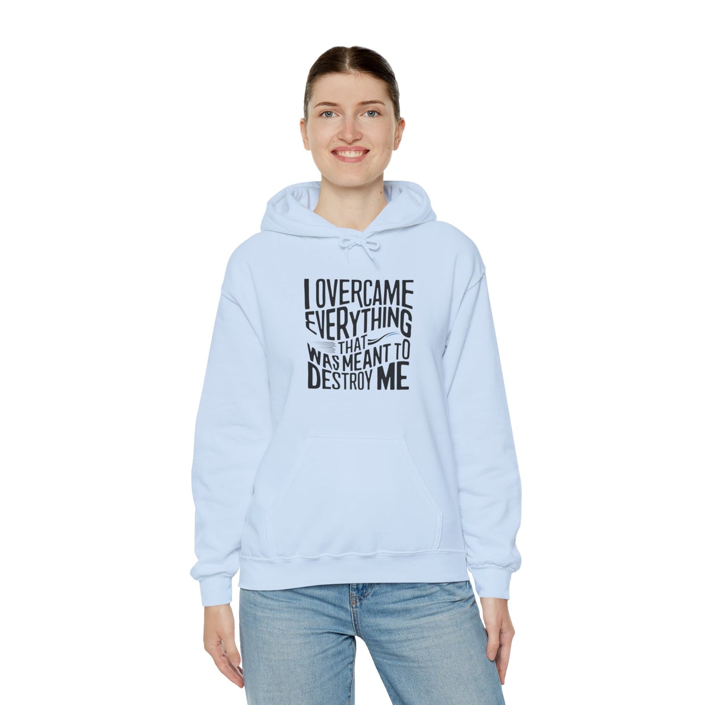 I Overcame Printed Unisex Heavy Blend™ Hooded Sweatshirt