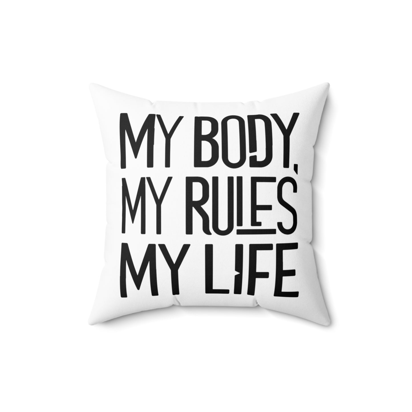My Body Spun Polyester Square Pillow