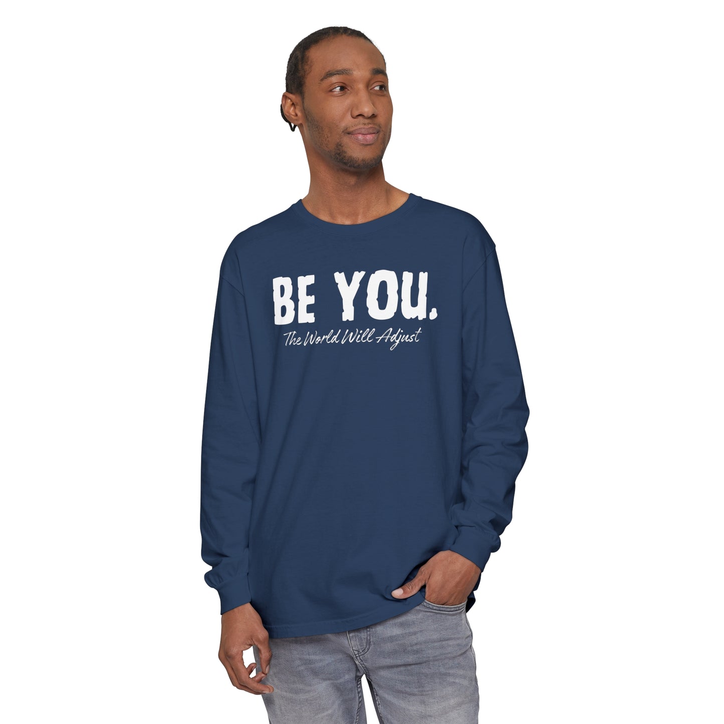 Be You Women Garment-dyed Long Sleeve T-Shirt