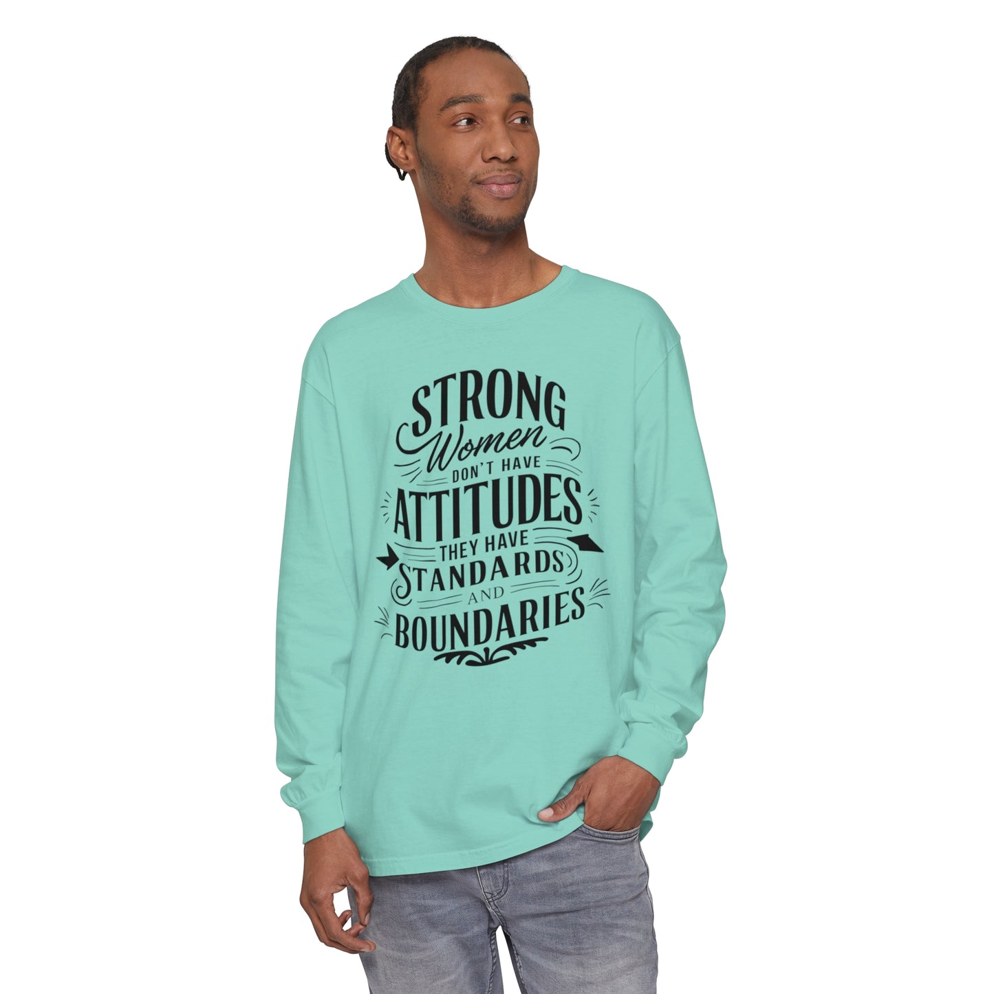 Strong Women Women Garment-dyed Long Sleeve T-Shirt