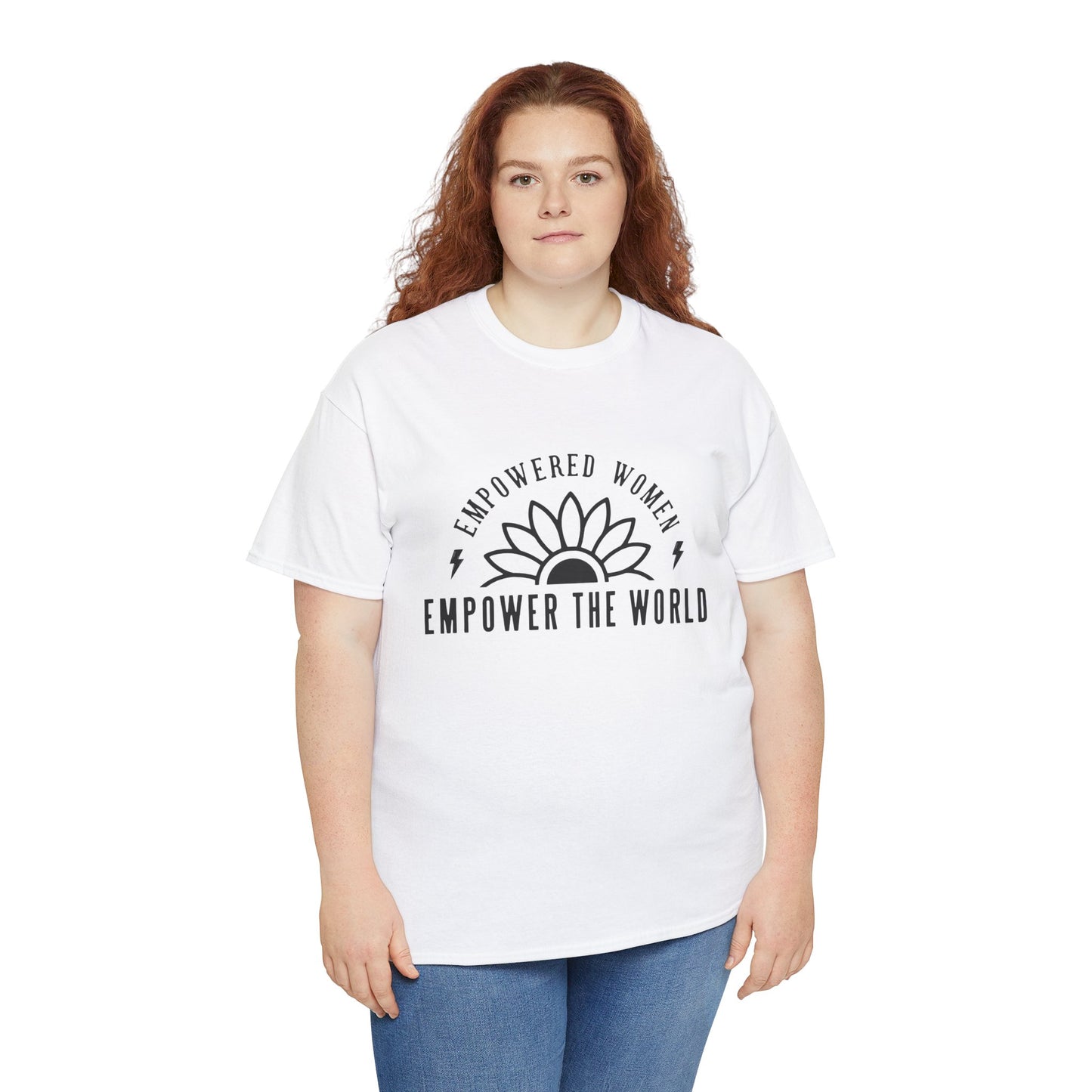 Empowered Women Printed T Shirt with Hearts