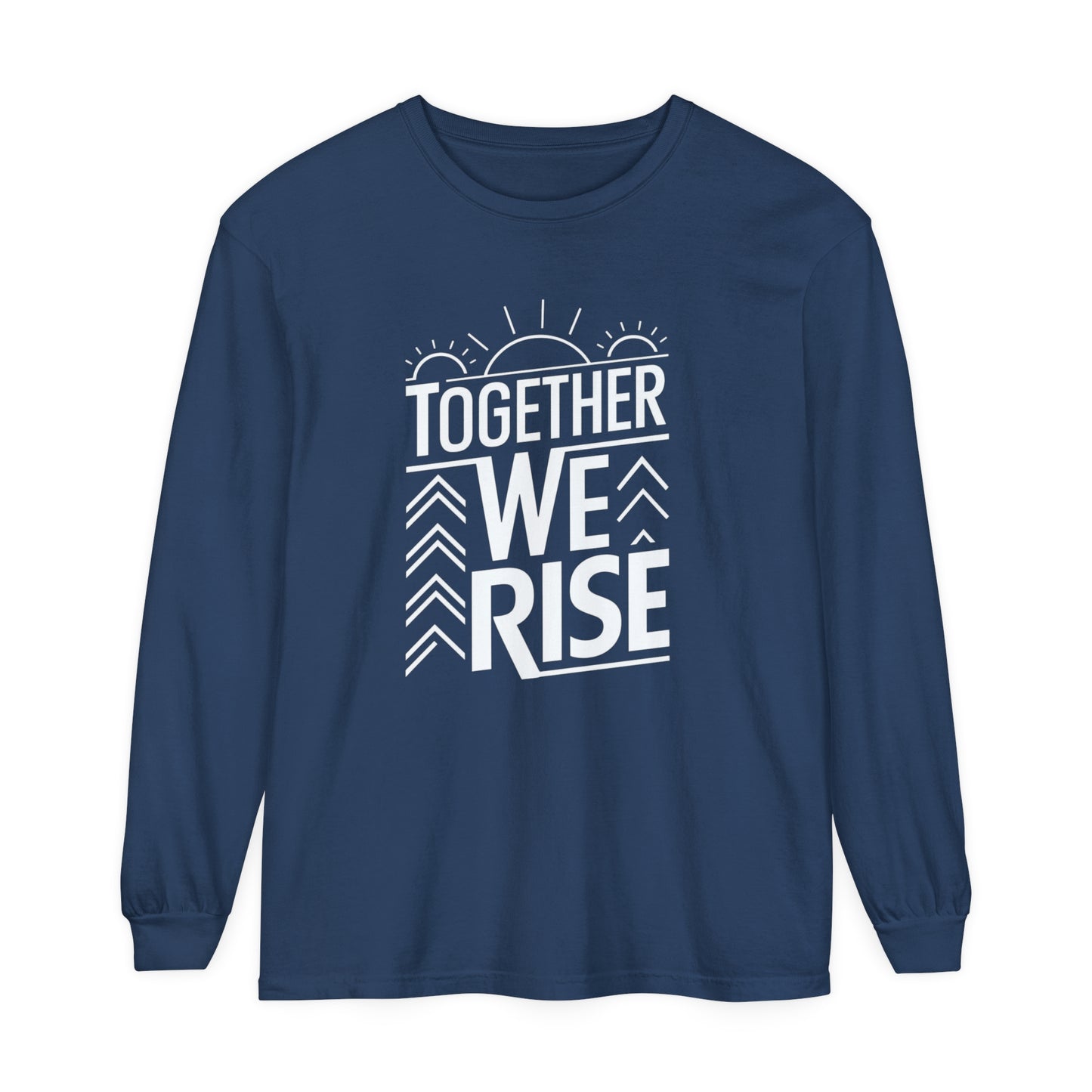 Together We Rise Women Garment-dyed Long Sleeve T-Shirt