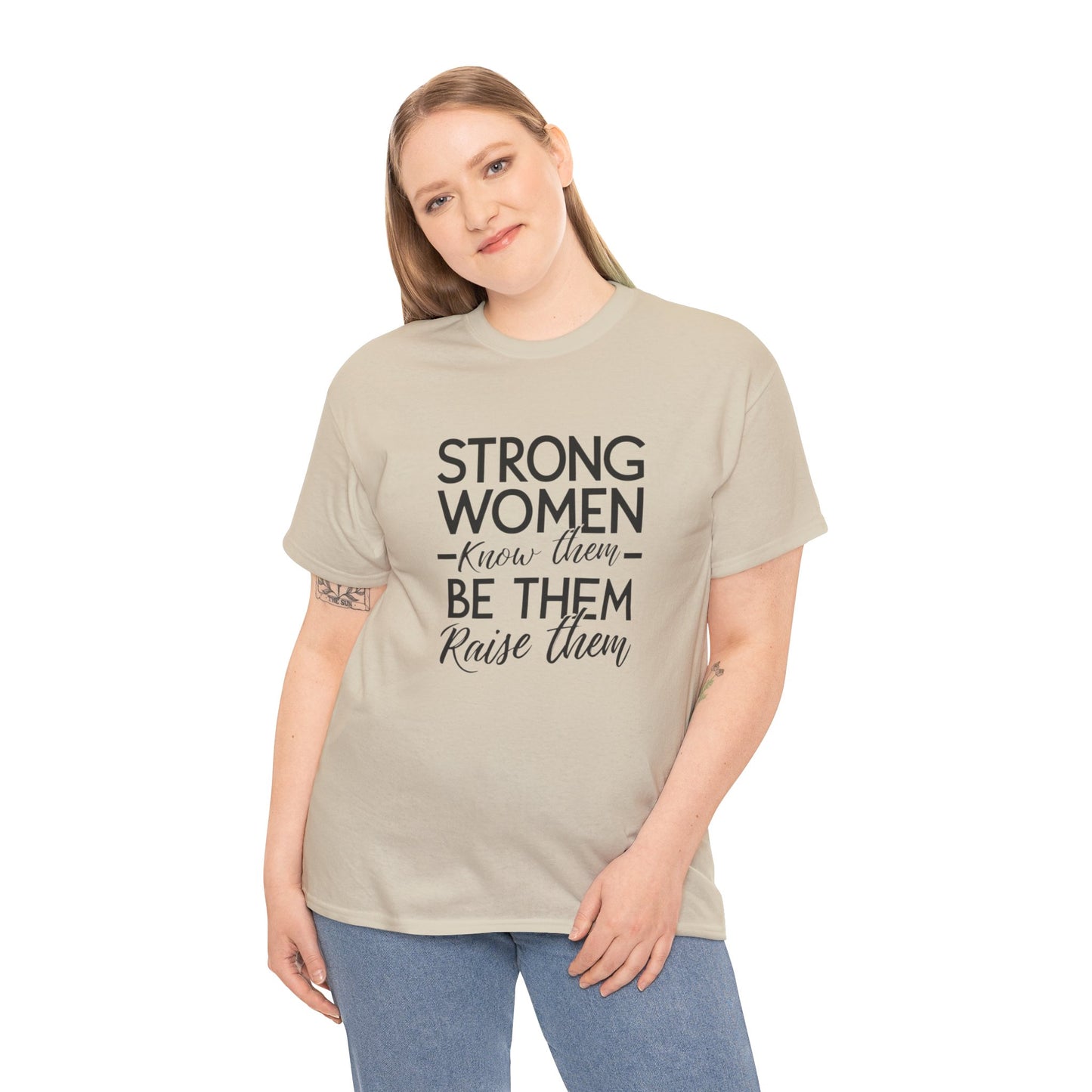 Strong Women Printed T Shirt with Hearts