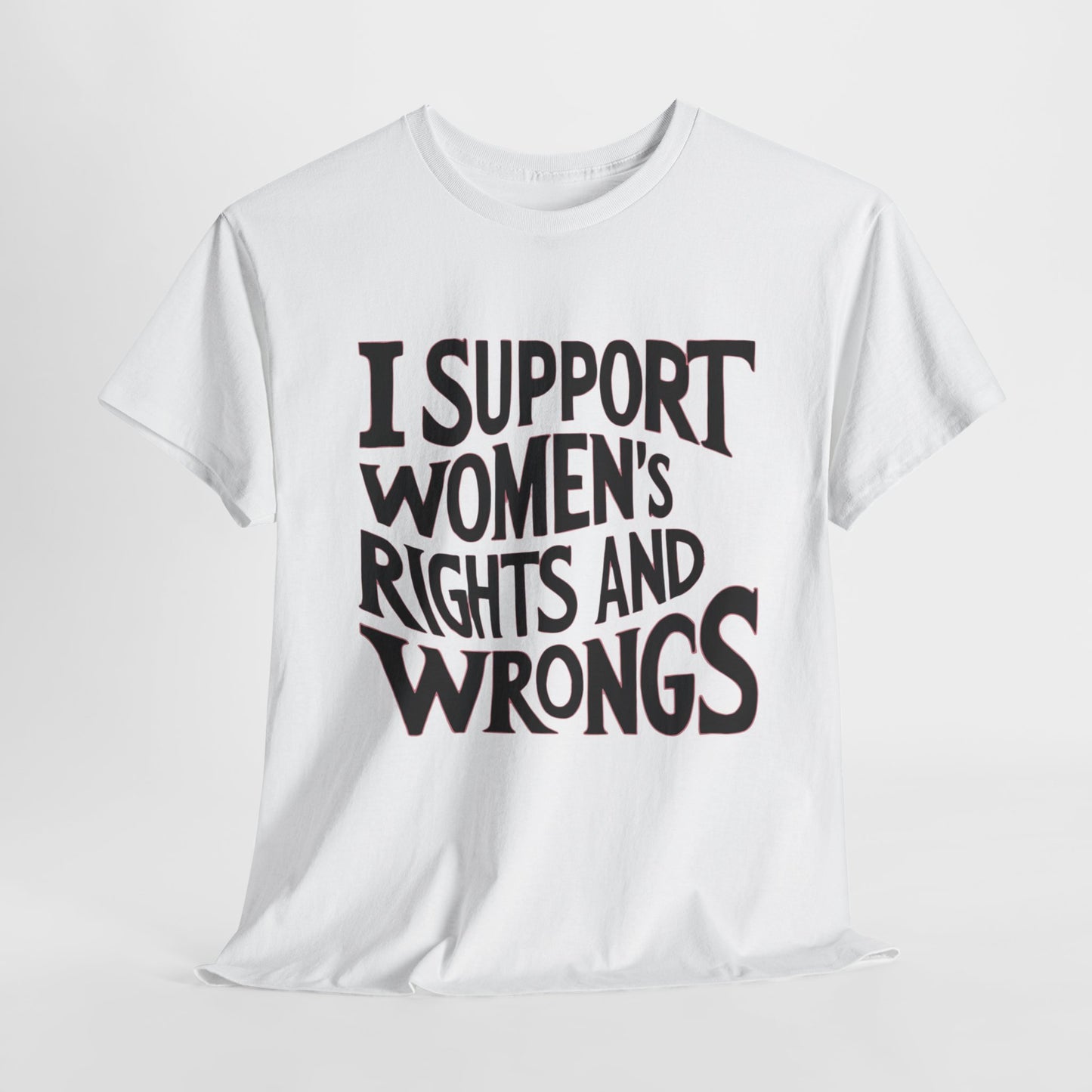 I Support Printed T Shirt with Hearts