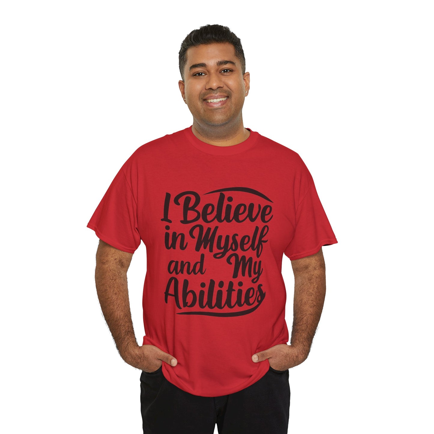 I Believe Printed T Shirt with Hearts