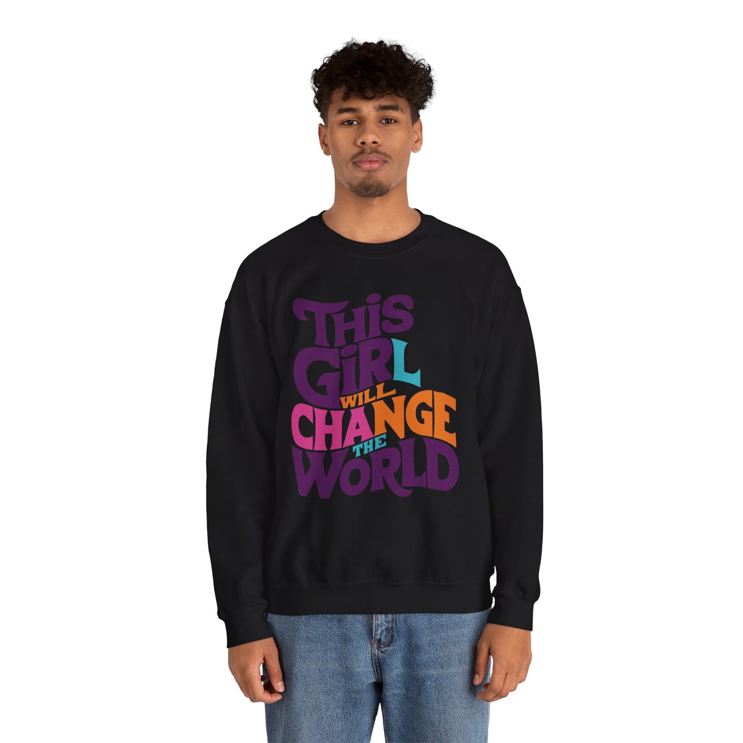 This Girl Will Change the World Unisex Heavy Blend™ Crewneck Sweatshirt