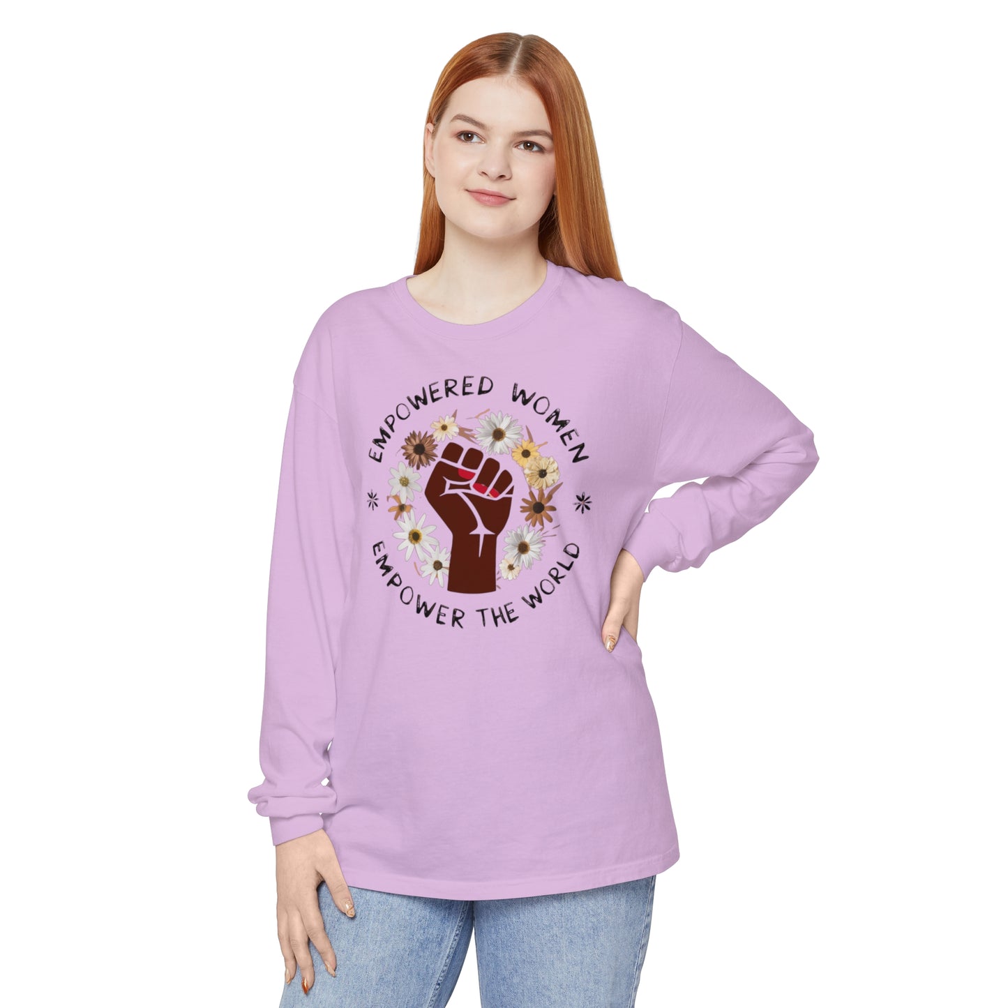 Empowered Women Women Garment-dyed Long Sleeve T-Shirt