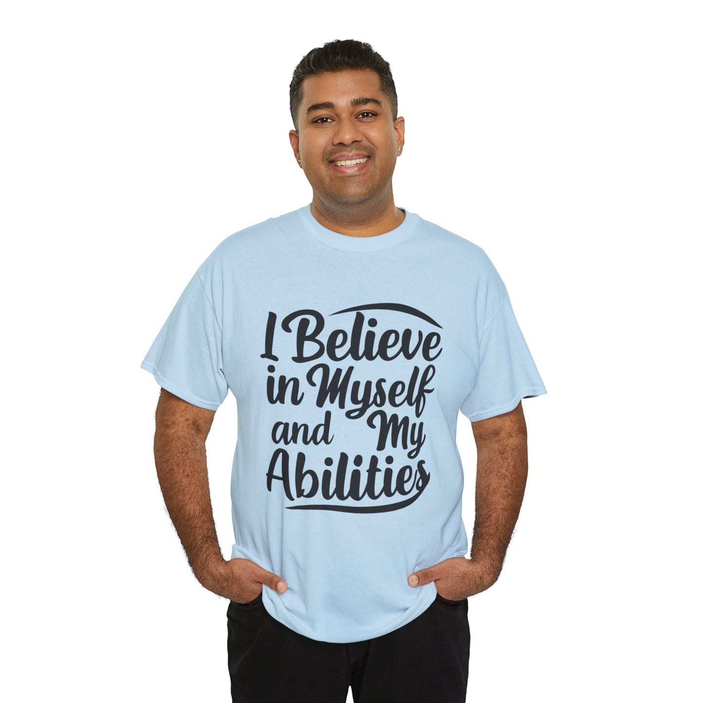 I Believe Printed T Shirt with Hearts