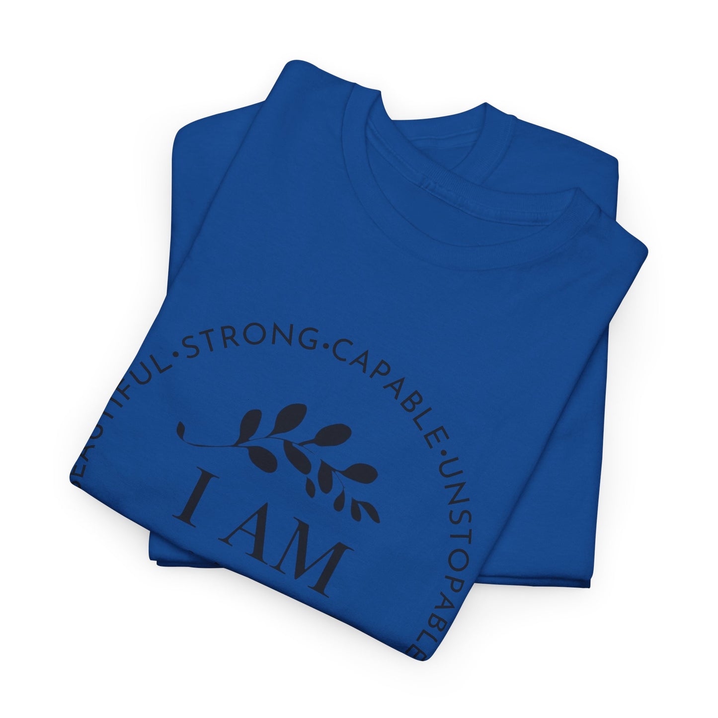 I AM Printed T Shirt with Hearts