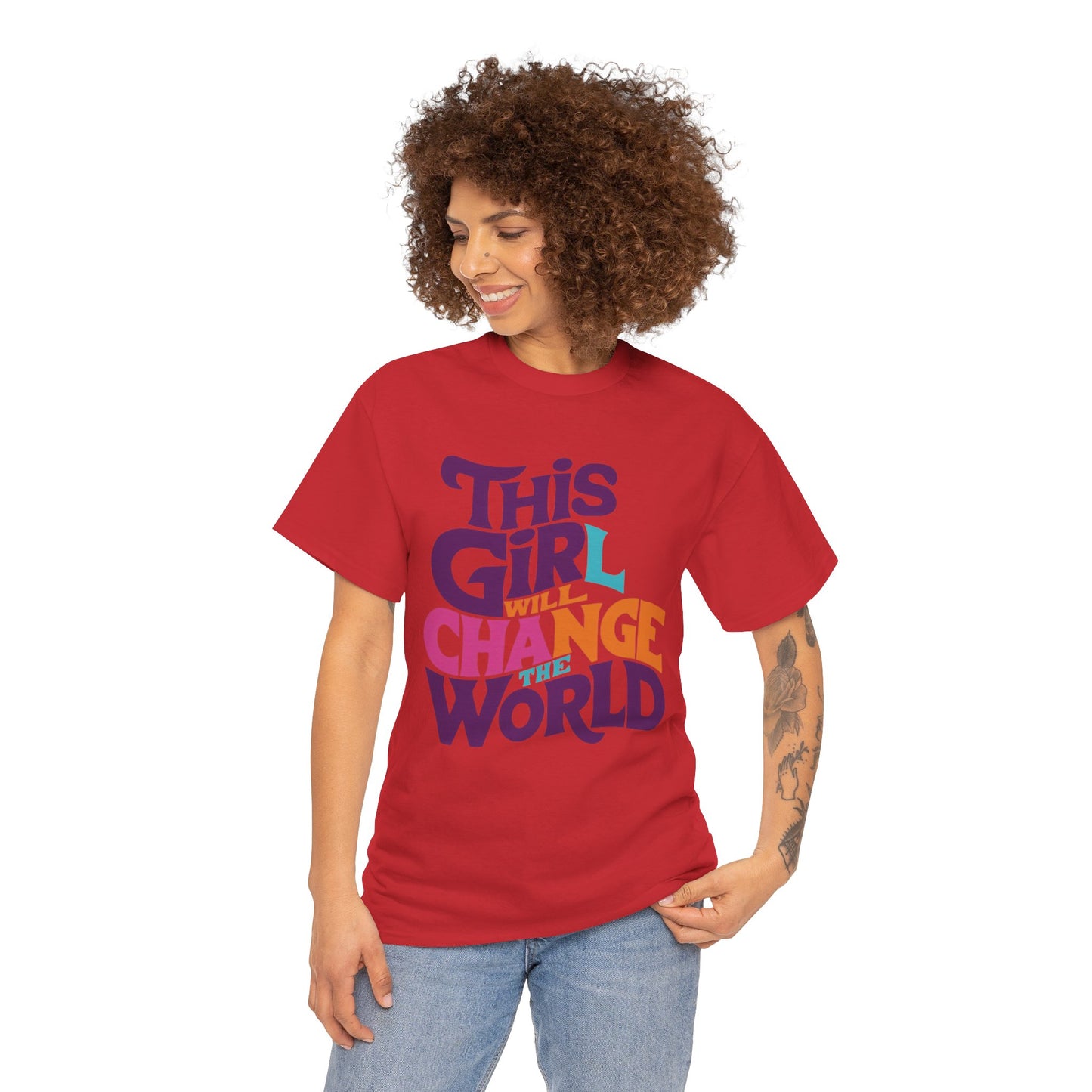 This Girl Printed  T Shirt with Hearts
