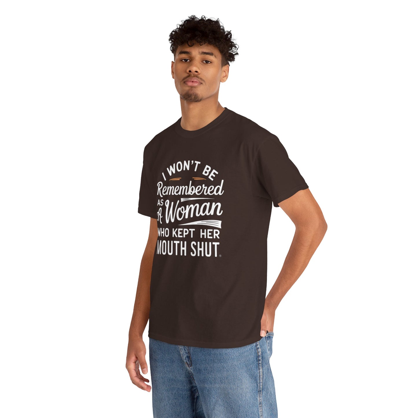 I WON'T Be Printed  T Shirt with Hearts