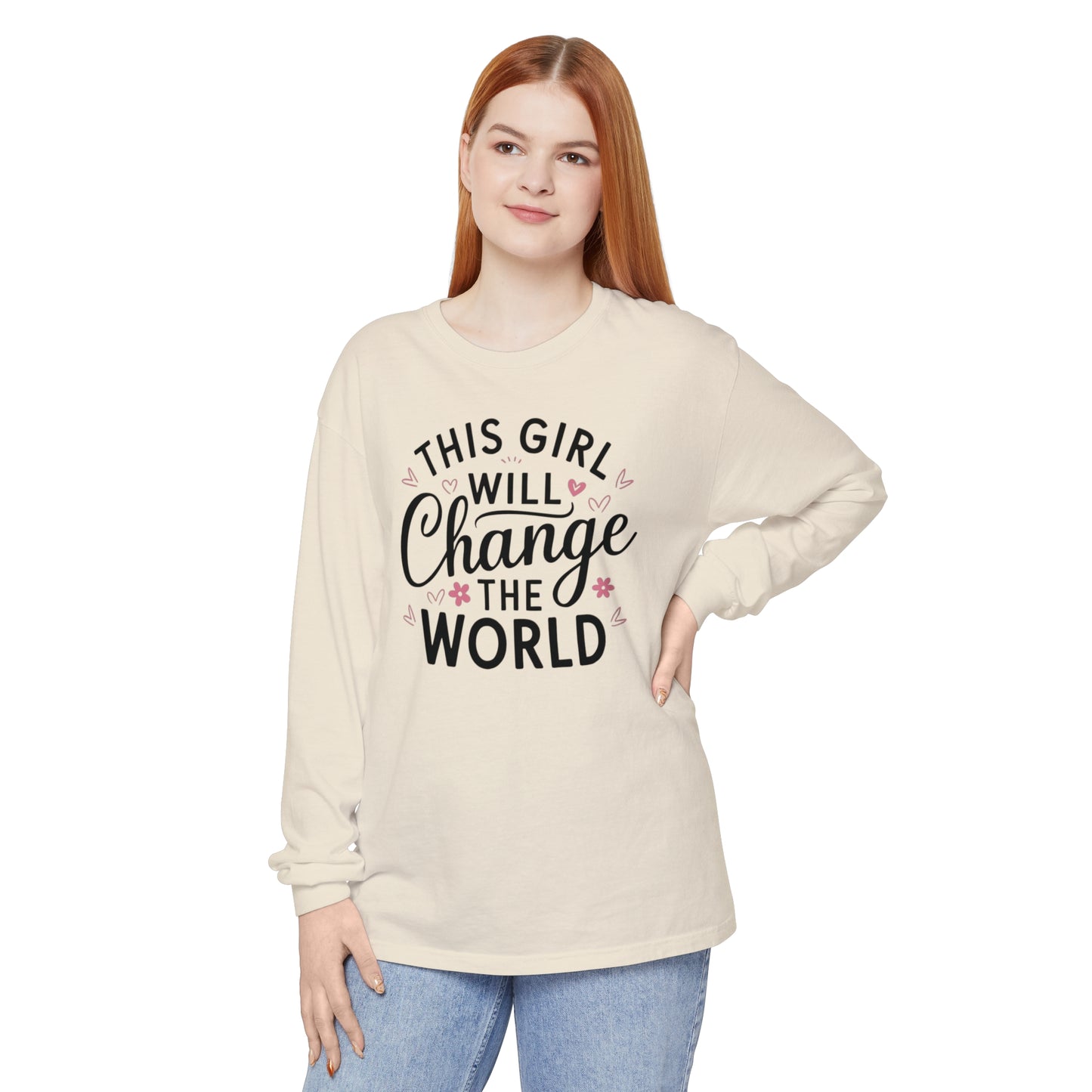 This Girl Garment-dyed Long Sleeve T-Shirt